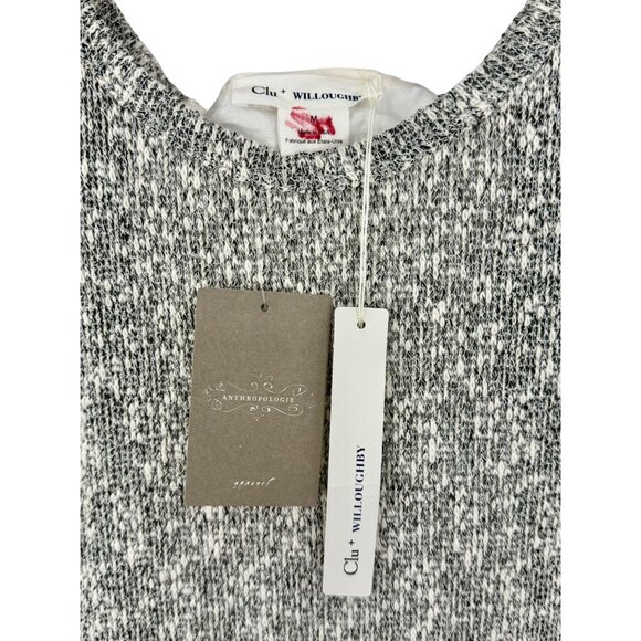 Anthropologie X Clu Willoughby Shimmer Knit Ruffle Hem Bow Back L/S Top - Picture 14 of 16
